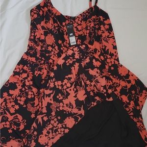 NWT City Chic Nordstrom Plus Size XXL/24 Midi Dress Fairytale Print Blac…